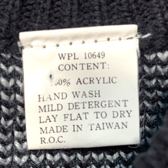 Vintage 1980s Miller Outerwear End of the Trail Sweater XL Black White Native - Picture 5 of 7